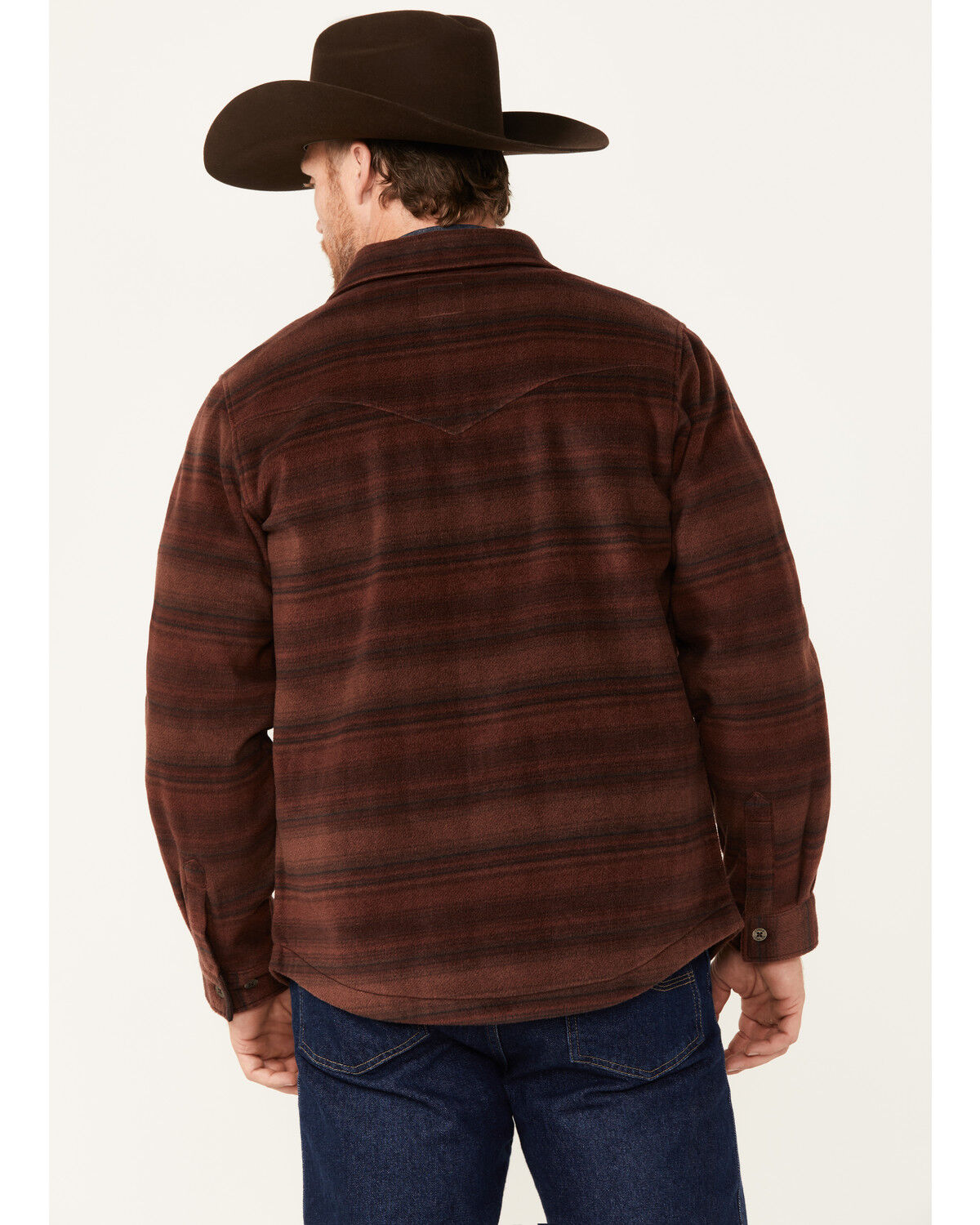 Image #4 - Cinch Men's Polar Fleece Striped Long Sleeve Flannel Jacket, , hi-res