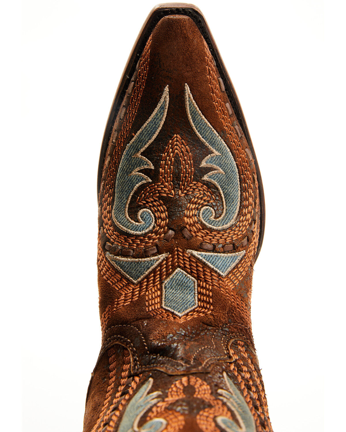 Image #6 - Corral Men's Overlay And Embroidered Western Boots - Snip Toe, Brown, hi-res