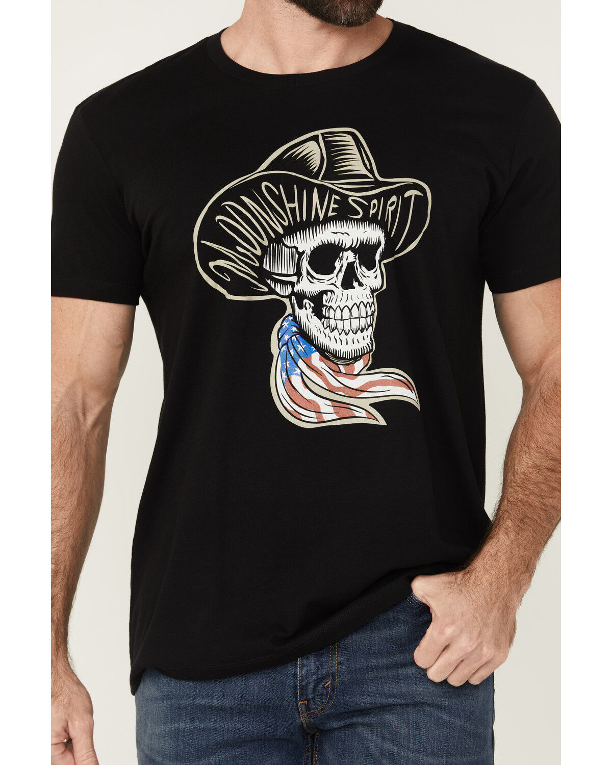 Image #3 - Moonshine Spirit Men's Old Friend Short Sleeve Graphic T-Shirt, Black, hi-res