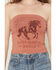 Image #3 - La La Land Women's Horse Graphic Tube Top, Rust Copper, hi-res
