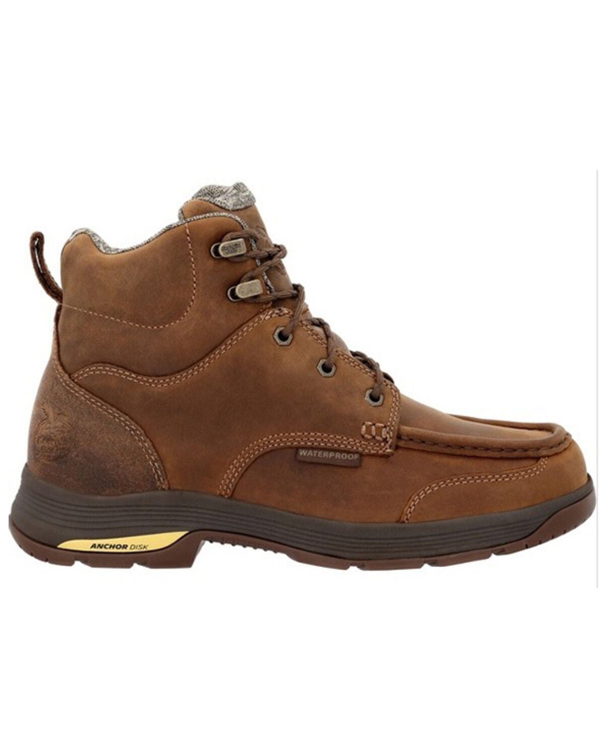 Image #2 - Georgia Men's Athens Superlyte Waterproof 6" Lace-Up Work Boots - Moc Toe, Brown, hi-res