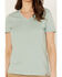 Image #3 - Carhartt Women's Relaxed Fit Lightweight Short Sleeve V Neck T-Shirt, Sage, hi-res
