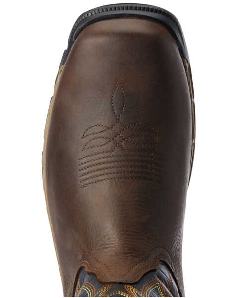 Image #4 - Ariat Men's Rebar Flex Waterproof Western Work Boots - Soft Toe, Brown, hi-res