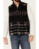 Image #3 - Cripple Creek Men's Black Navajo Blanket Wool Melton Vest , , hi-res