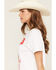 Image #2 - Los Sundays Women's Holdfast Houston Rodeo Short Sleeve Graphic Tee, White, hi-res