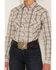 Image #3 - Rough Stock by Panhandle Women's Long Sleeve Dobby Plaid Print Snap Western Shirt, Beige/khaki, hi-res