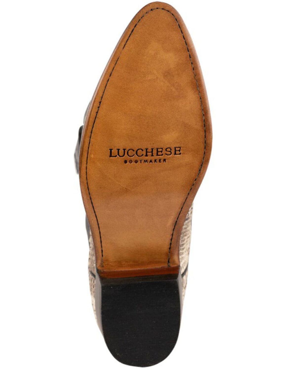 Image #7 - Lucchese Women's Stella Exotic Python Western Boots - Round Toe, Black/white, hi-res