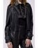 Image #1 - Azalea Wang Women's Faux Leather Studded Fringe Cropped Jacket, Black, hi-res