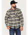 Image #1 - Brixton Men's Bowery Long Sleeve Button Down Flannel Shirt, Charcoal, hi-res