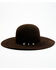 Atwood 100X Beaver Fur Felt Open Crown Hat, Chocolate, hi-res