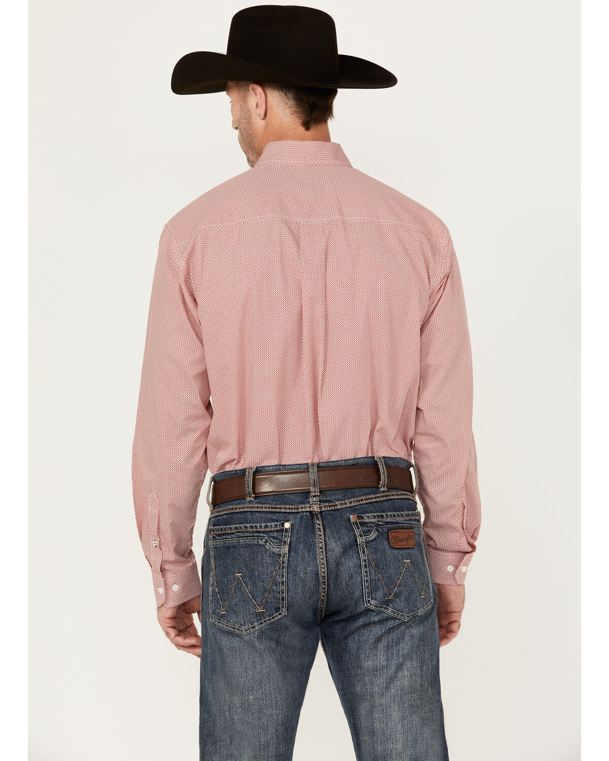 Image #4 - Cinch Men's Geo Print Long Sleeve Button-Down Western Shirt, Red, hi-res