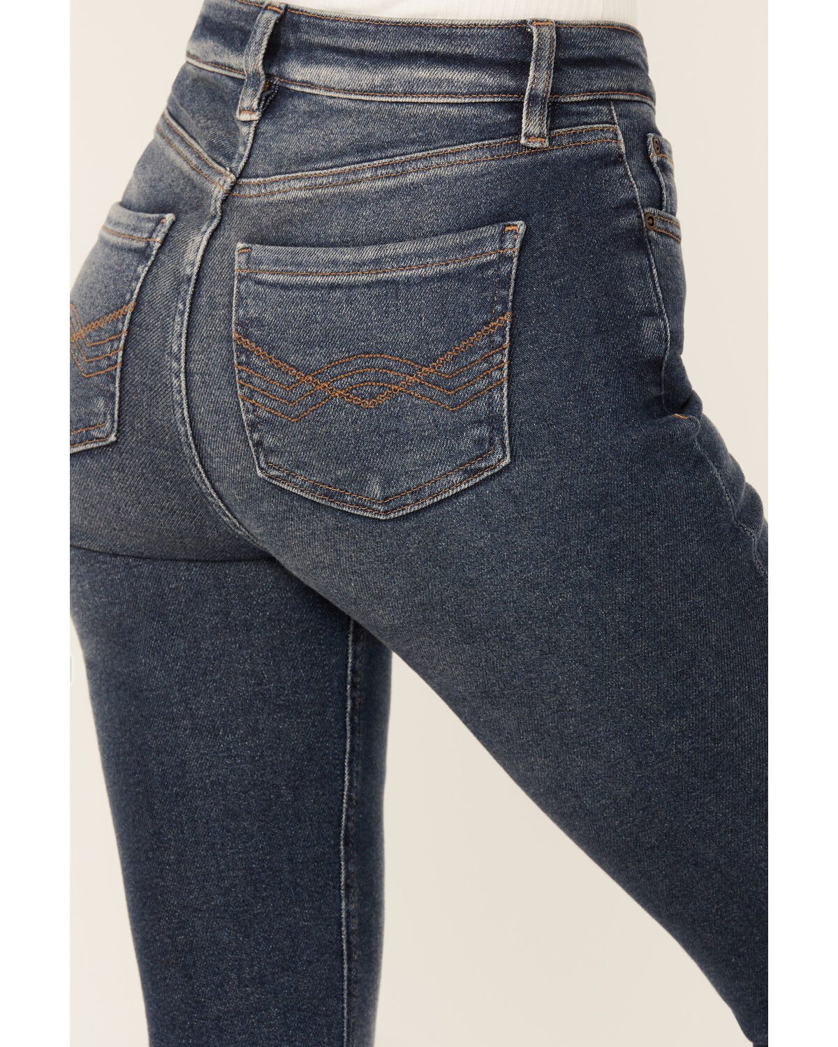 Image #4 - Idyllwind Women's Outlaw High Rise Flare Super Stretch Denim Jeans, Dark Wash, hi-res