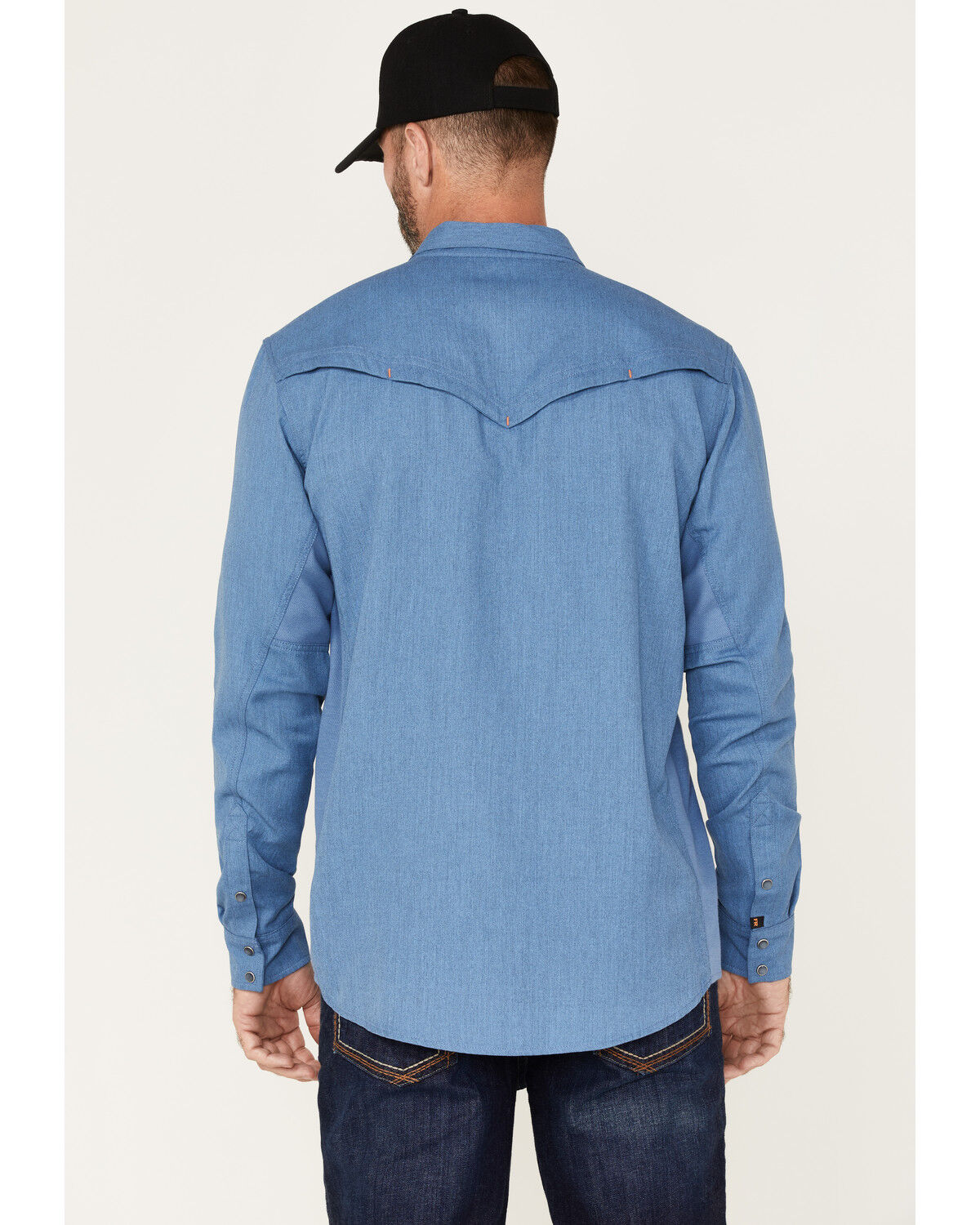 Image #4 - Cody James Men's FR Vented Solid Long Sleeve Button-Down Work Shirt, Light Blue, hi-res