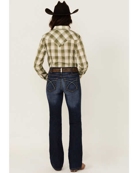 Image #3 - Ariat Women's R.E.A.L. Perfect Rise Stretch Rosa Bootcut Jeans, Blue, hi-res