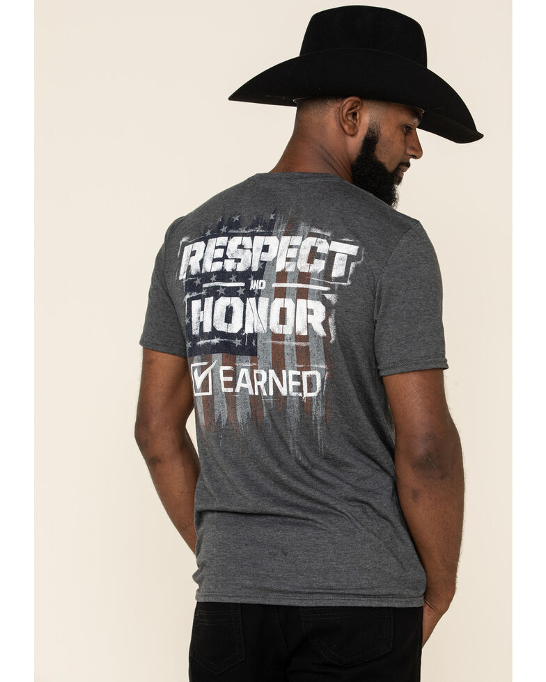 Cody James Men's Respect Earned Graphic Short Sleeve T-Shirt , Dark Grey, hi-res