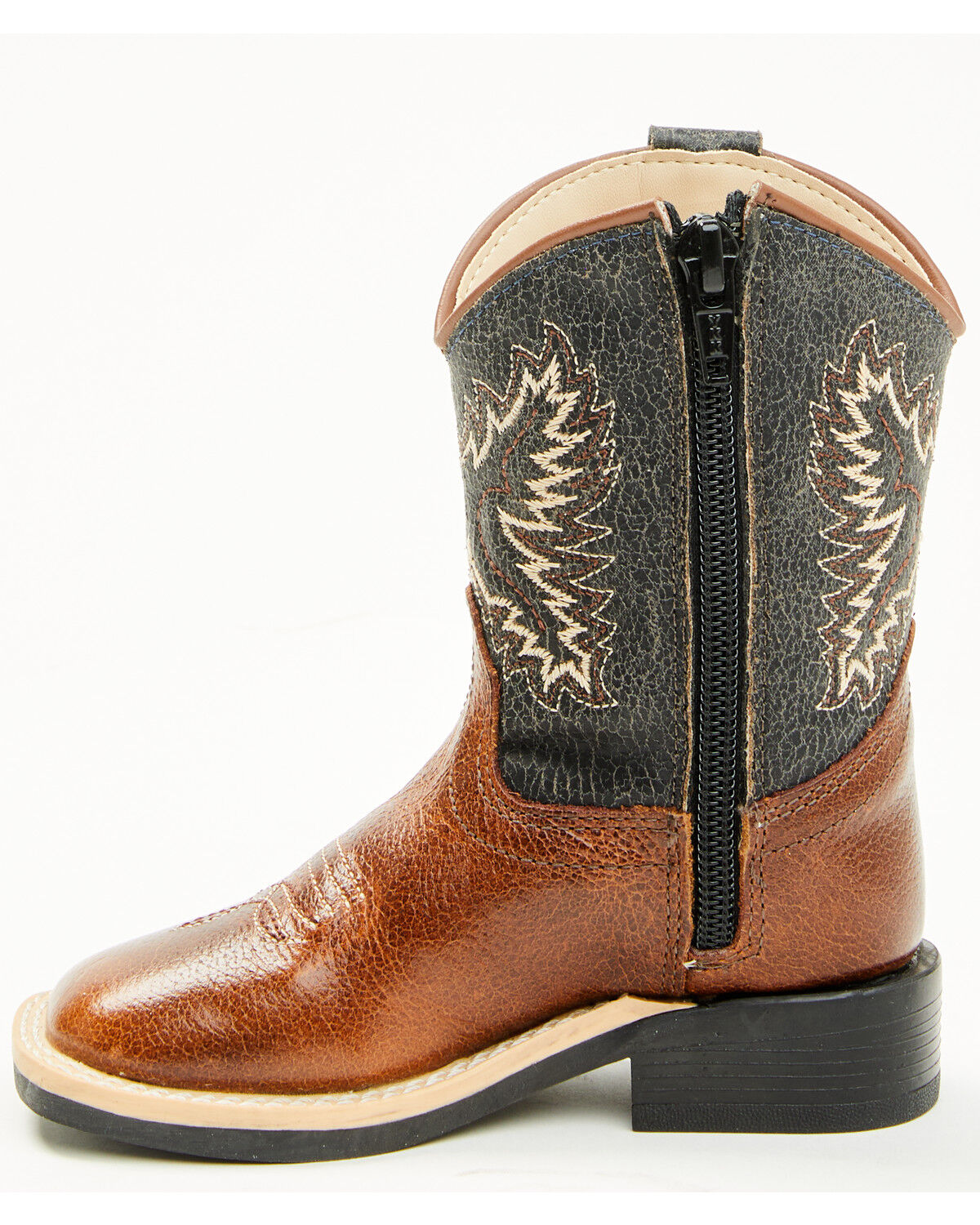 Image #3 - Cody James Little Boys' Little Ryder Western Boots - Broad Square Toe, Brown, hi-res