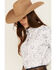 Image #2 - Rough Stock by Panhandle Women's Bandana Print Long Sleeve Pearl Snap Stretch Western Shirt, Blue, hi-res