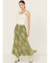 Image #1 - Wild Moss Women's Embroidered Midi Skirt, Olive, hi-res
