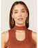 Image #1 - Understated Leather Women's Lady Luck Rhinestone Earrings, Gold, hi-res