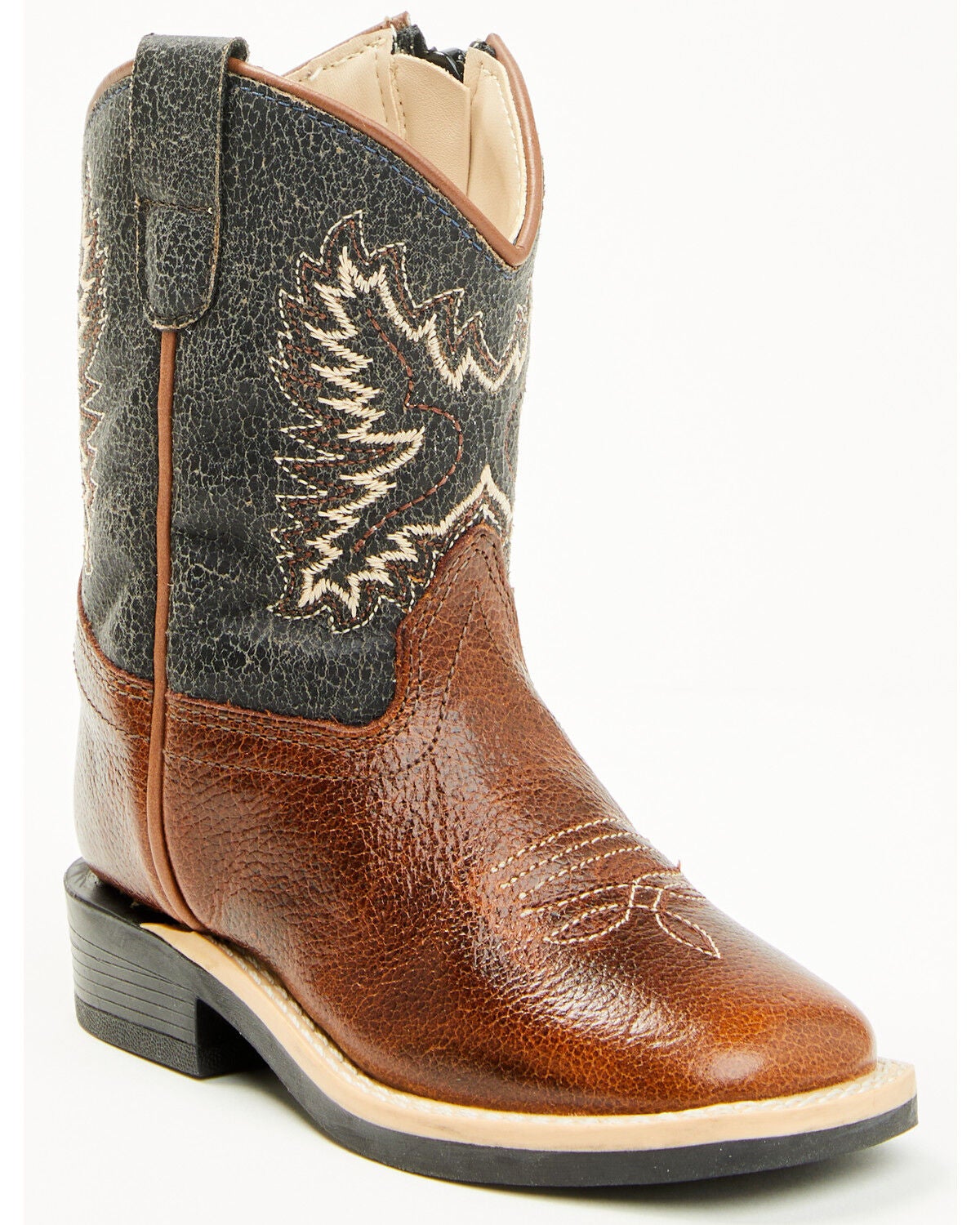 Cody James Little Boys' Little Ryder Western Boots - Broad Square Toe, Brown, hi-res
