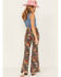 Image #3 - Wrangler Women's Bloom Print Wanderer Flare Jeans, Dark Brown, hi-res
