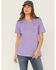 Image #1 - Ariat Women's Rebar Strong Reflective American Flag Short Sleeve Graphic T-Shirt, Purple, hi-res
