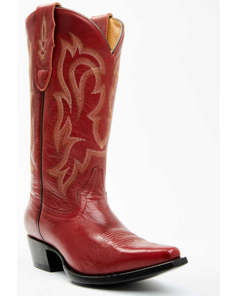 Image #1 - Shyanne Women's Lucille Western Boots - Snip Toe, Red, hi-res
