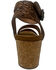 Image #5 - Very G Women's Kiara Tooled Platform Sandals, Chocolate, hi-res