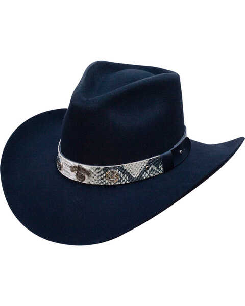Jack Daniel's Men's Felt Western Fashion Hat , Black, hi-res