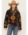 Image #2 - Wrangler Retro Women's Floral Print Sherpa Pullover, Black, hi-res
