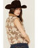 Image #4 - Hooey Women's Southwestern Print Sherpa Lined Vest, Tan, hi-res