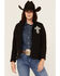 Image #1 - Cowgirl Hardware Women's Steel Cross Softshell Jacket, Black, hi-res