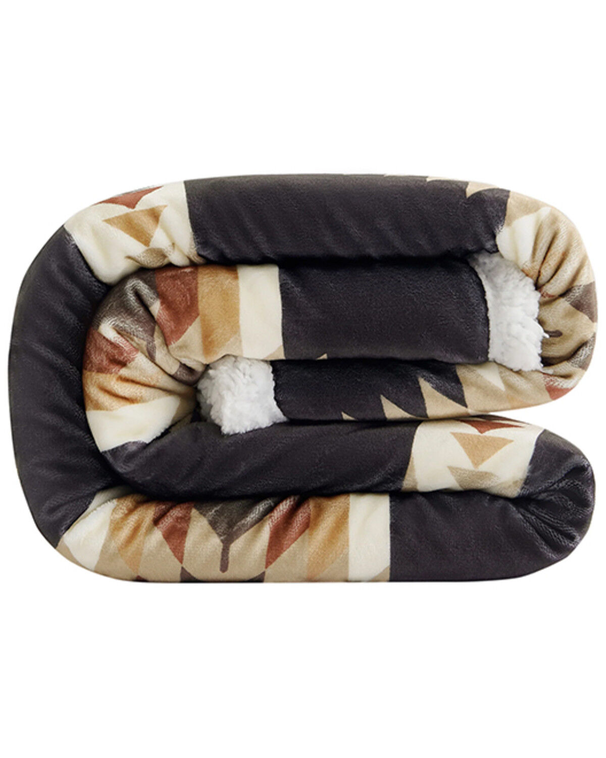 Image #3 - HiEnd Accents Yosemite Campfire Sherpa Throw, Black, hi-res