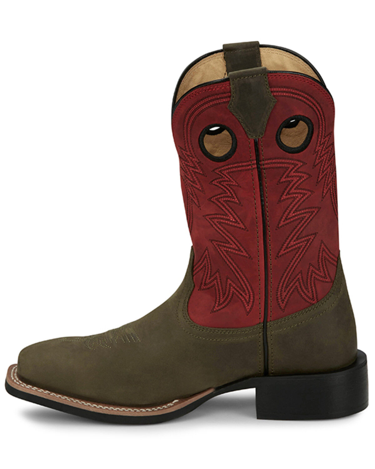 Image #3 - Justin Men's Show Stopper Wester Boots - Broad Square Toe, Grey, hi-res