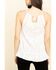 Rock & Roll Denim Women's Ivory Floral Embroidered Halter Top, Ivory, hi-res