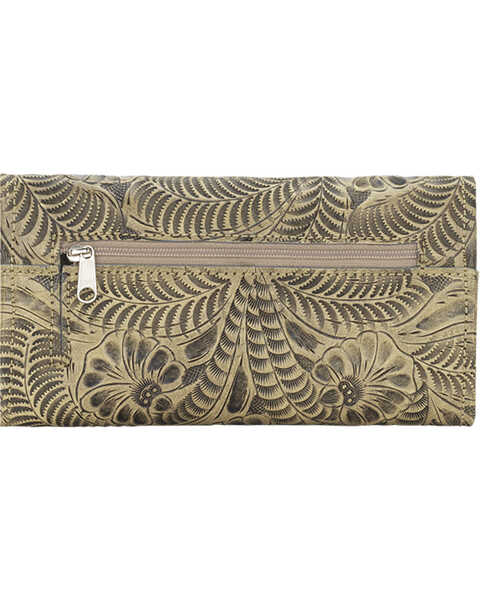 Image #3 - American West Women's Tri-Fold Wallet with Snap Closure, Sand, hi-res