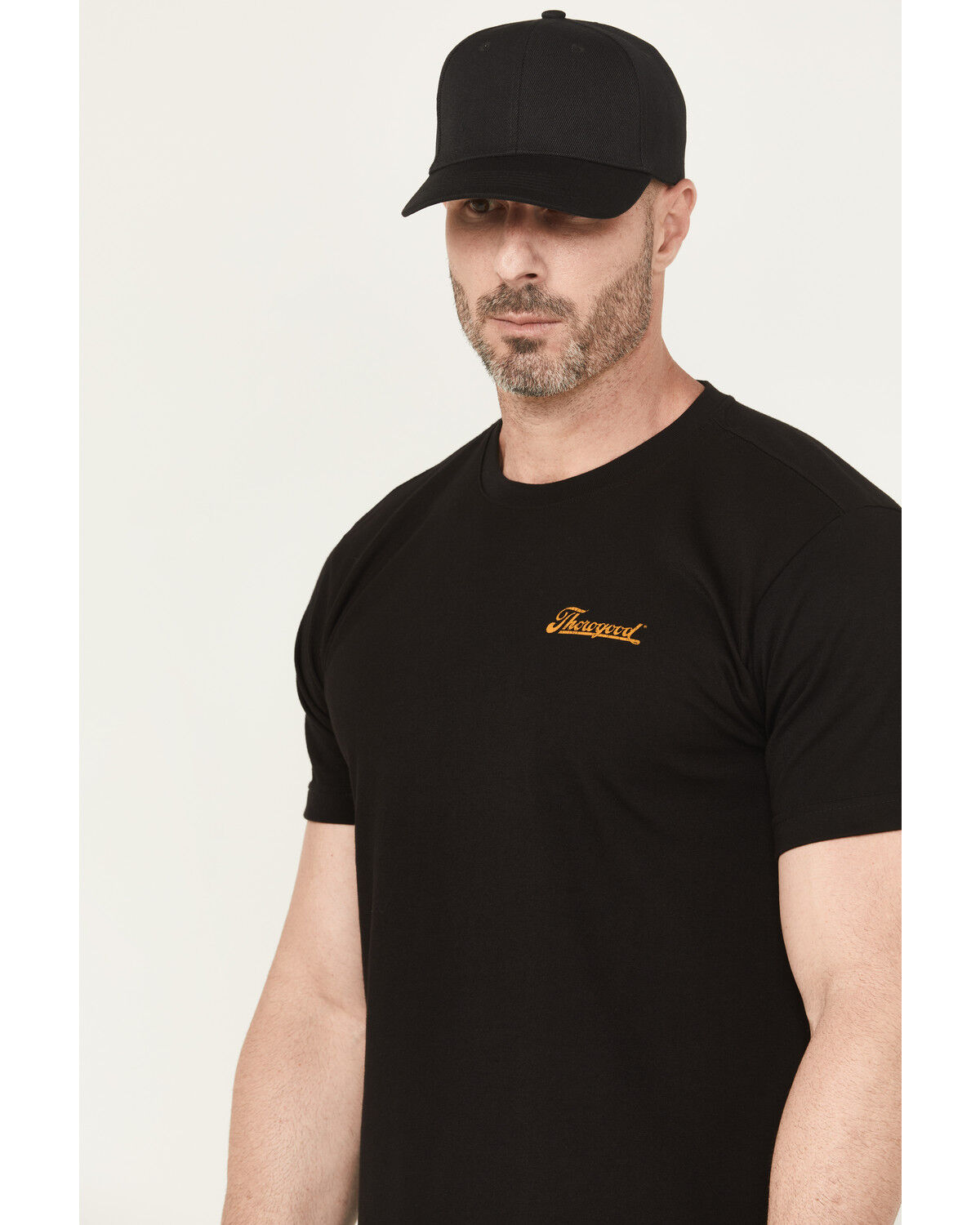 Image #4 - Thorogood Men's USA Made Wing and Wheel Short Sleeve Graphic T-Shirt, Black, hi-res