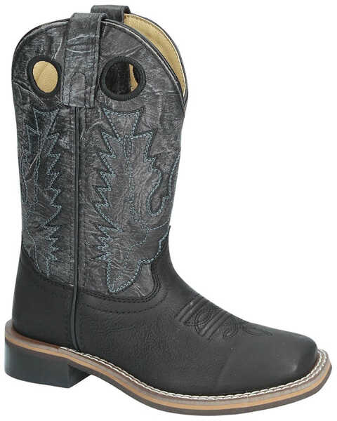 Image #1 - Smoky Mountain Boys' Duke Western Boots - Square Toe, Black, hi-res