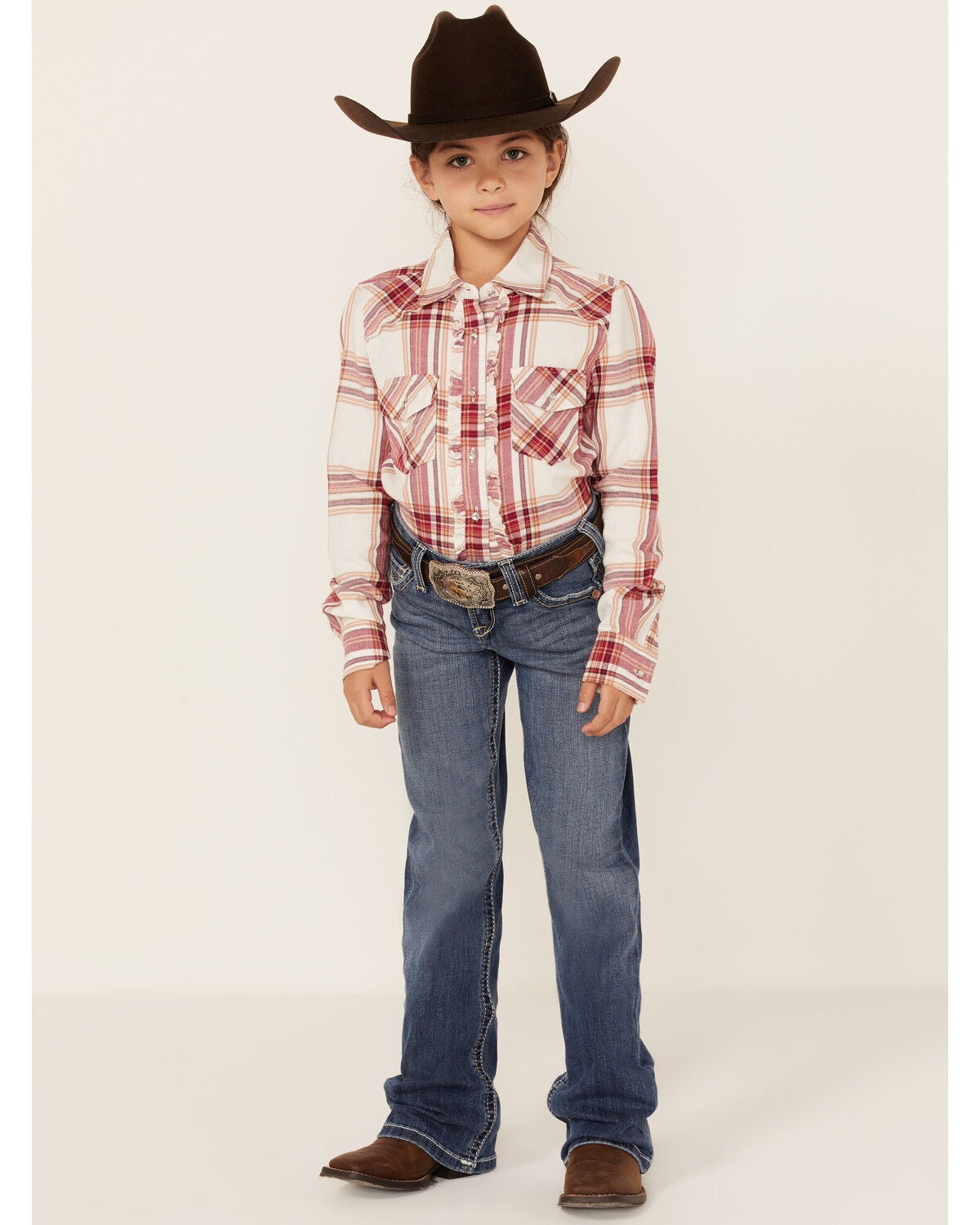 Shyanne Girls' Plaid Western Shirt 