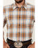 Image #3 - Cody James Men's Spur Dobby Plaid Print Short Sleeve Button-Down Stretch Western Shirt, Ivory, hi-res
