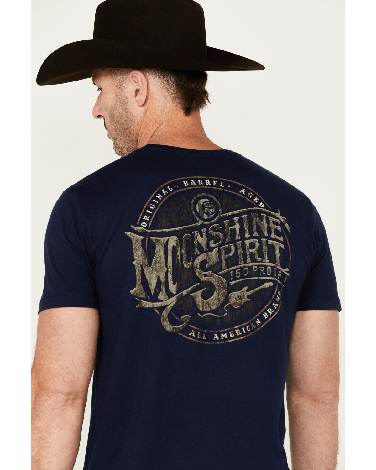 Image #4 - Moonshine Spirit Men's Oak Barrel Short Sleeve Graphic T-Shirt, Navy, hi-res