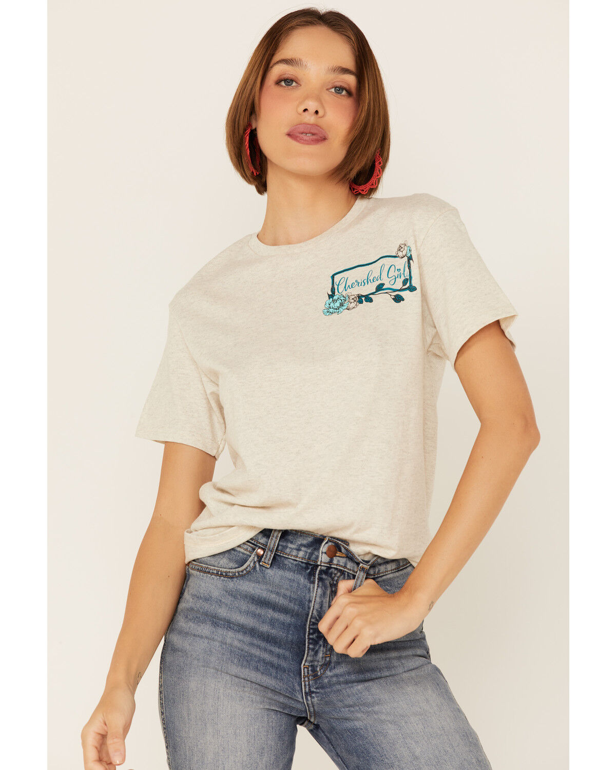 Image #1 - Cherished Girl Women's Country Born & Heaven Bound Graphic Short Sleeve Tee, , hi-res