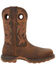 Image #2 - Durango Men's Saddle Waterproof Western Work Boots - Composite Toe, Brown, hi-res