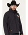 Image #3 - Cowboy Hardware Men's Viva Mexico Embroidered Zip-Front Softshell Jacket, Grey, hi-res
