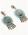 Image #1 - Idyllwind Women's Bella Strada Antique Concho Drop Earrings , Turquoise, hi-res