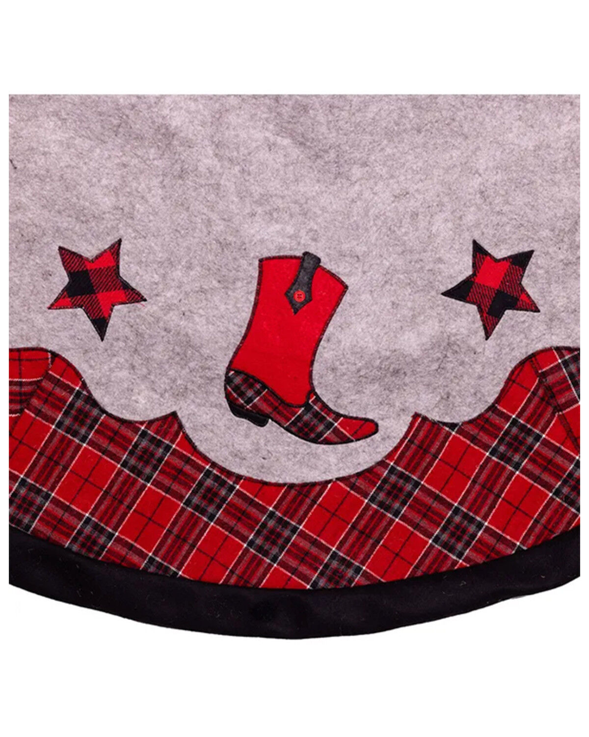 Image #3 - Kurt Adler Plaid Print Western Tree Skirt, Multi, hi-res