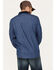 Brixton Men's Bowery Reserve Long Sleeve Snap Shirt, Indigo, hi-res