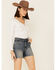 Lee Women's Dungaree Shorts, Blue, hi-res