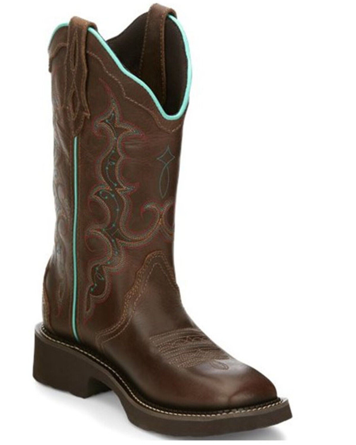 Justin Women's Raya Western Boots - Square Toe, Tan, hi-res
