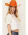 Image #2 - Blue B Women's Rhinestone Short Sleeve Cropped Tee, White, hi-res